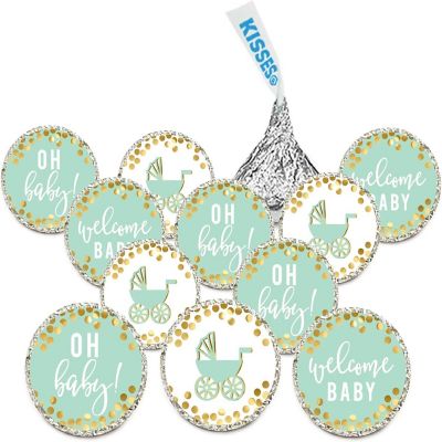 216Pc Glitzy Mint  Rattles Graphic Label Image 2