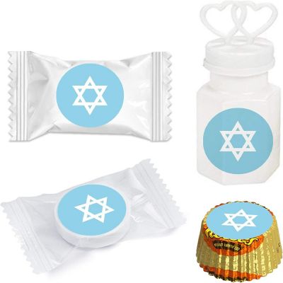 216Pcs Drop Labels Hanukkah Menorah Image 1