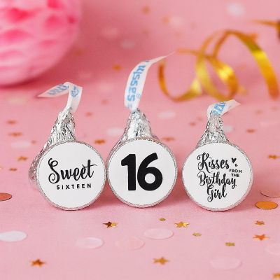 216Pcs Drop Labels Sweet 16 Birthday Image 1