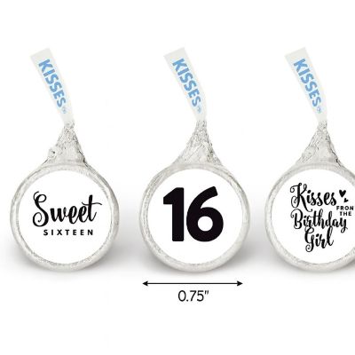 216Pcs Drop Labels Sweet 16 Birthday Image 1