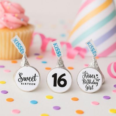 216Pcs Drop Labels Sweet 16 Birthday Image 2