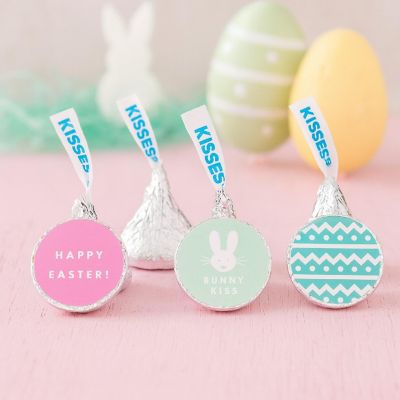 216Pcs Labels Happy Easter Bunny Kiss Image 1