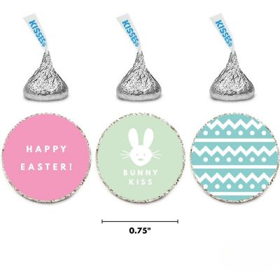 216Pcs Labels Happy Easter Bunny Kiss Image 1