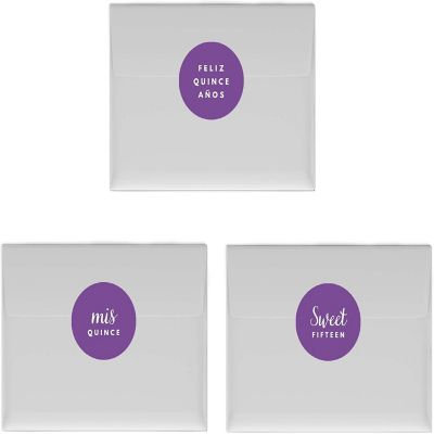 216Pcs Labels Sweet 15 Mis Quince Image 2