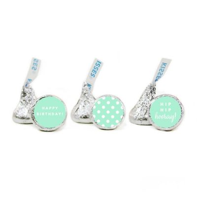 216Pcs Labels Trio Happy Birthday Mint Image 1