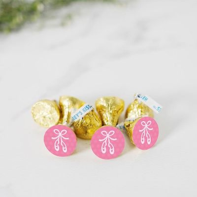 216PK Ballet Chocolate Drop Labels Image 1