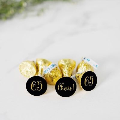216PK Black Cheers 65 Chocolate Labels Image 1