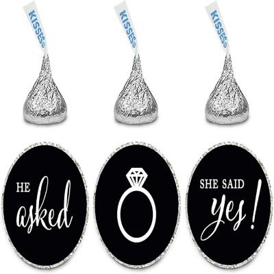 216PK Black She Said Yes Chocolate Label Image 1