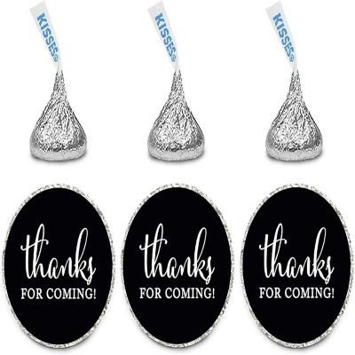 216PK Black Thanks for Coming Labels Image 1