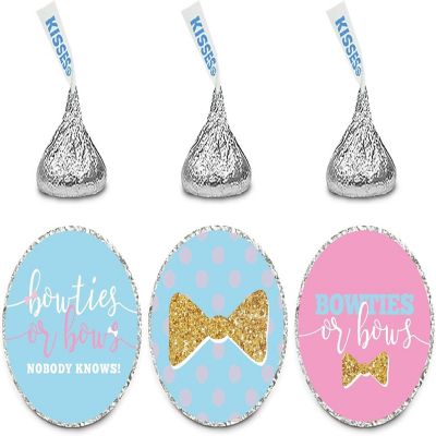 216PK Bowties Bows Chocolate Drop Labels Image 1