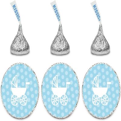 216PK Boy Carriage Chocolate Drop Labels Image 1