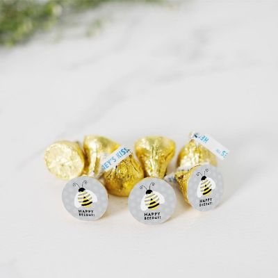 216PK Bumblebee Happy Beeday Labels Image 1