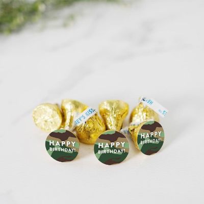 216PK Camouflage Happy  Chocolate Labels Image 1