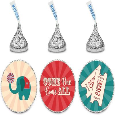216PK Carnival Circus Chocolate Labels Image 1