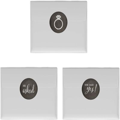 216PK Chalkboard She Said Yes Labels Image 2