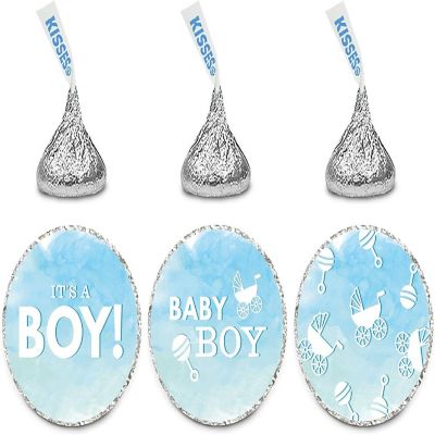 216pk Chocolate Drop Label Baby Blue Boy Image 1