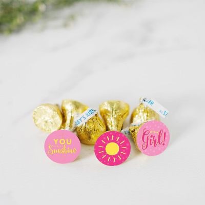 216pk Chocolate Drop Label Sunshine Pink Image 1