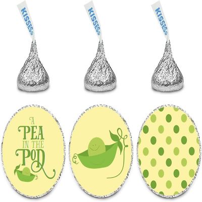216PK Chocolate Drop Labels Pea in Pod Image 1