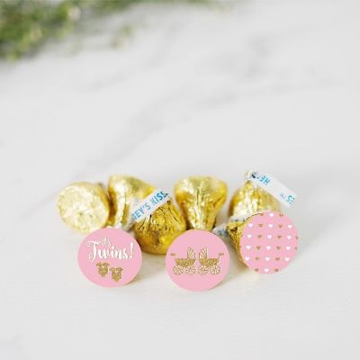 216pk Chocolate Drop Labels Pink Twins Image 1
