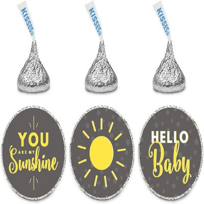 216pk Chocolate Labels Sunshine Yellow Image 1