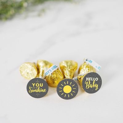216pk Chocolate Labels Sunshine Yellow Image 1