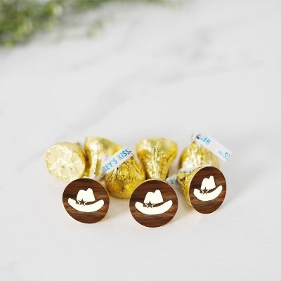 216PK Cowboy Hat Boy Chocolate Labels Image 1