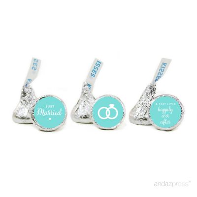 216PK Diamond Blue Just Married Labels Image 1