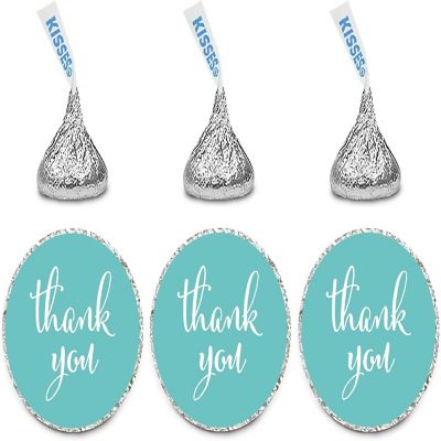 216PK Diamond Blue Thank You Labels Image 1
