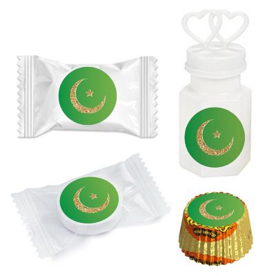 216PK Eid Mubarak Chocolate Drop Labels Image 1