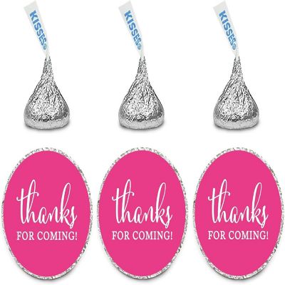 216PK Fuchsia Thanks Chocolate Labels Image 1