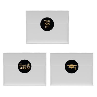 216PK Grad Black Gold Chocolate Labels Image 2