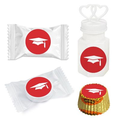 216PK Grad Rainbow Chocolate Drop Labels Image 1