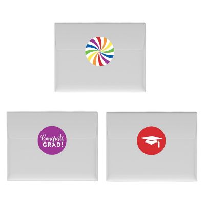 216PK Grad Rainbow Chocolate Drop Labels Image 2