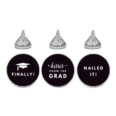 216PK Graduation Black Chocolate Labels Image 1