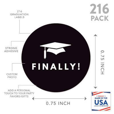 216PK Graduation Black Chocolate Labels Image 2