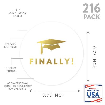 216PK Graduation Gold Chocolate Labels Image 2