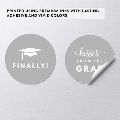 216PK Graduation Gray Chocolate Labels Image 3