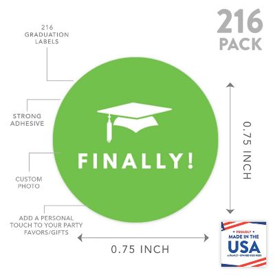 216PK Graduation Kiwi Chocolate Labels Image 2