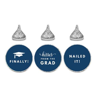 216PK Graduation N. Blue Chocolate Label Image 1