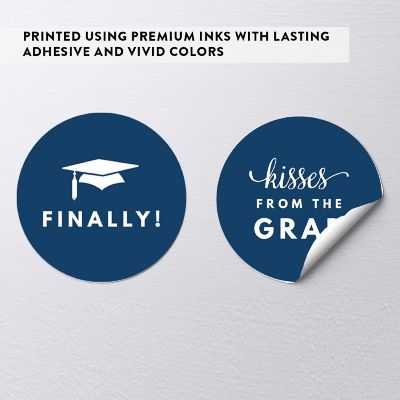 216PK Graduation N. Blue Chocolate Label Image 3