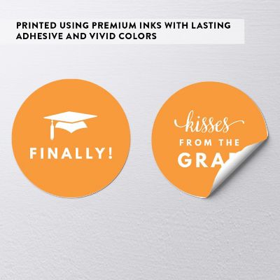 216PK Graduation Orange Chocolate Labels Image 3