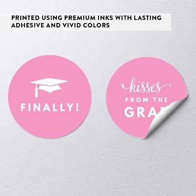 216PK Graduation Pink Chocolate Labels Image 3