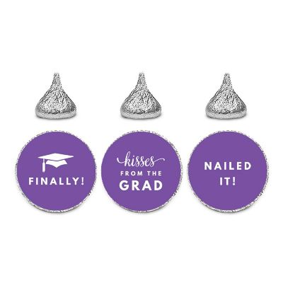 216PK Graduation Purple Chocolate Labels Image 1