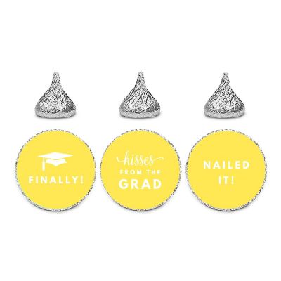 216PK Graduation Yellow Chocolate Labels Image 1