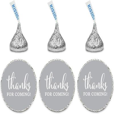216PK Gray Thanks for Coming Labels Image 1
