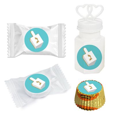 216PK Hanukkah Gold Chocolate Drop Label Image 1