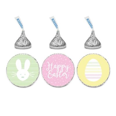 216PK Happy Easter Chocolate Drop Labels Image 1
