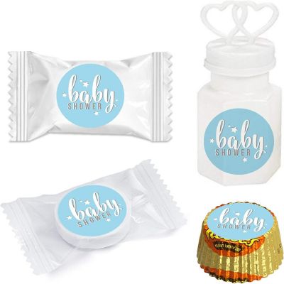 216PK Hello Baby Blue Chocolate Labels Image 1