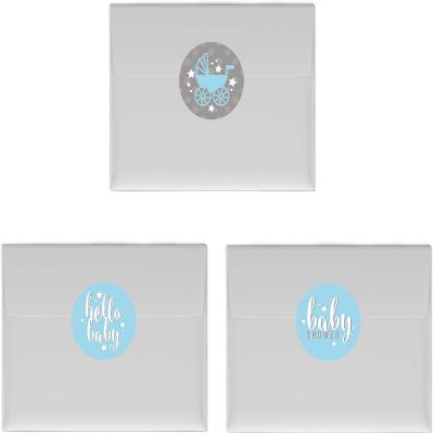 216PK Hello Baby Blue Chocolate Labels Image 2