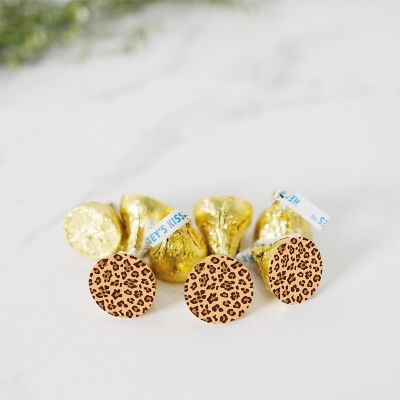 216PK Leopard Print Birthday Labels Image 1